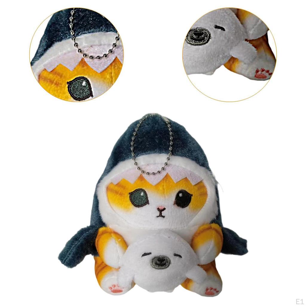 Plush Doll Keychain Cute Backpack Bag Pendant Keyrings for Girls Women Purse 12cm with Sea Lion