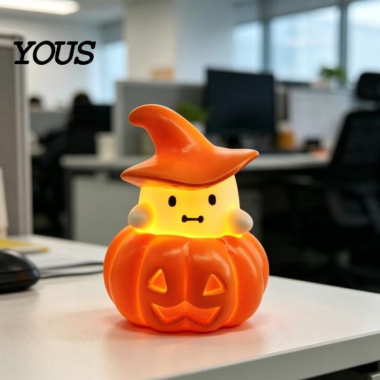 Party Decoration Light 1/3Pcs Halloween Pumpkin Ghost Night Light, Spooky LED Bedside Battery Operated Lamp, Mini Table for