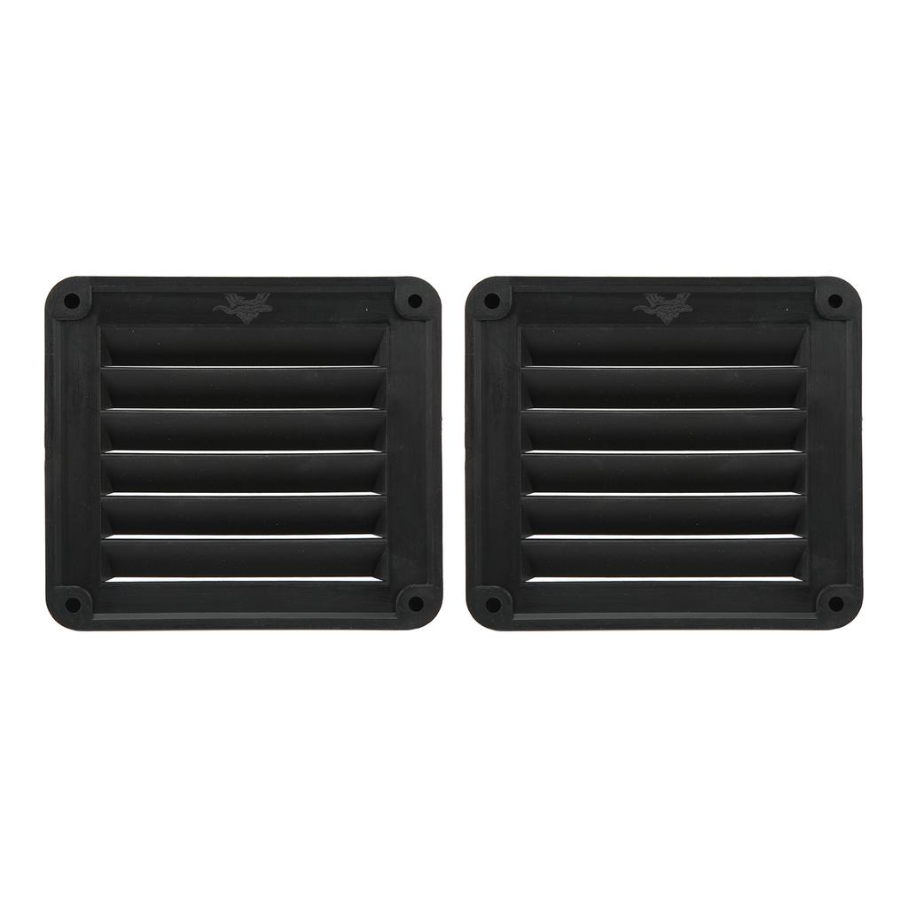 2pcs Air Vent Ventilation Opening Side Exhaust Port Rectangular Ventilation Opening Black