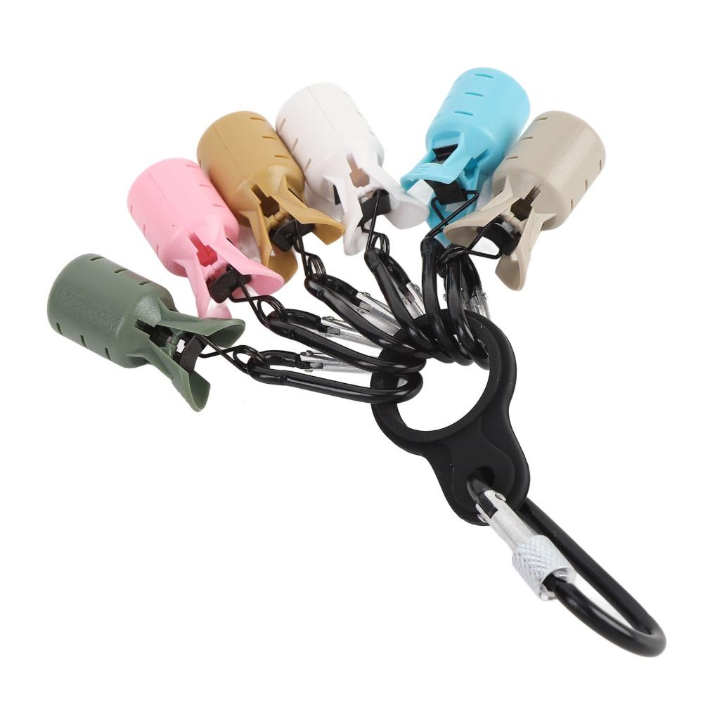 6PCS Easy Clip Fishing Hook Cover Case with Carabiner Squid Jig Bait Protector  Sea Fishing