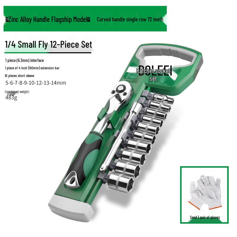 Universelles Sechskant-Ratsche-Steckschlüssel-Set für schnelle Autoreparaturen