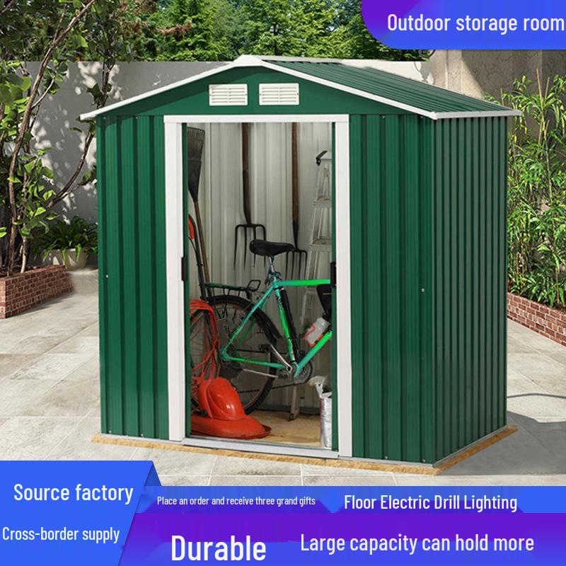 Rainproof Steel Storage Shed with Lock for Garden Tools and Sundries