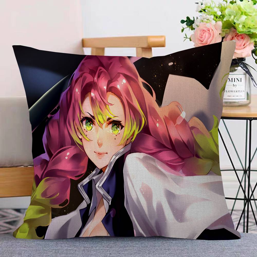 Demon Slayer Kimetsu Kanroji Mitsuri Maple Design Cushion Cover Happy Autumn Harvest decor Holiday Decorati Pillow Cover
