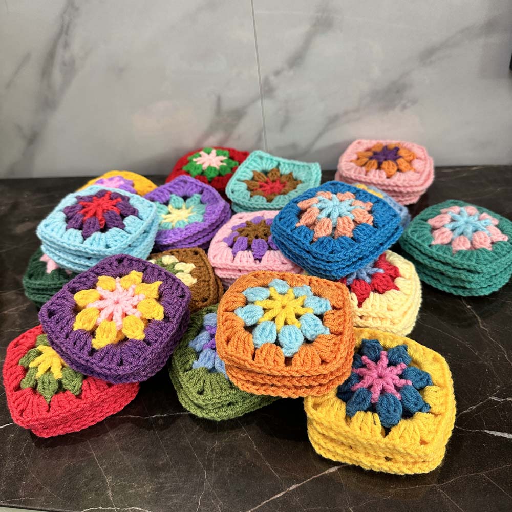 Two Girls 50pcs/lot Handmade Original 75cm Trade Hand Crochet Coaster Handmade Cup Mat Po Props Placemat Decorative Mat