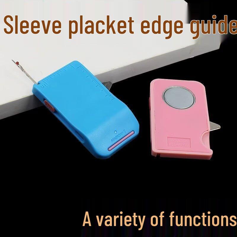 Multi-Purpose Sewing Tool: Sleeve Patch Guide, Edge Stop, Seam Press, and Thread Cutter
