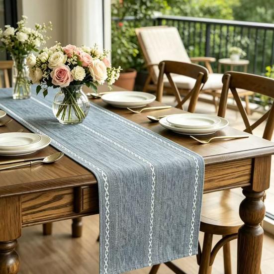 Cotton Linen Table Runner for Dining Table Nordic Minimalist Long Desk Runner