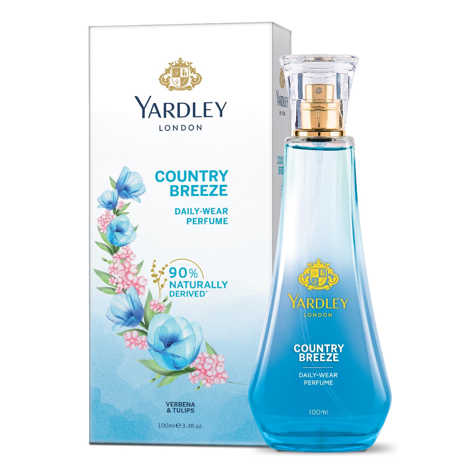 

Yardley London Country Breeze Perfume Spray For Women 100Ml Long Lasting Floral Fruity Daily Wear Scent Inspired By English Meadows