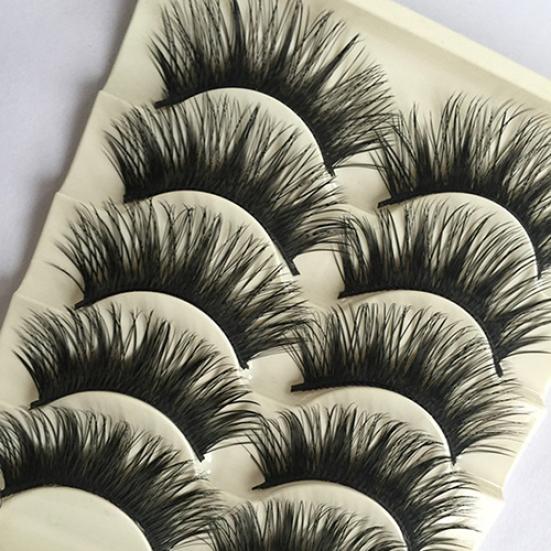 5 Pairs Beauty Long Thick Eye Lashes False Fake Cross Eyelashes Makeup Tool