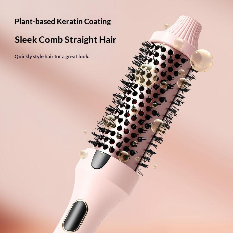 1.25 Inch Ionic Curling Brush Thermal Hairbrush Customized Ionic Thermal Hair Styling Comb Fast Heater LED Display Electric
