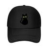 Cute Black Cat with Big Yellow Eyes Baseball Cap Big Size Hat Funny Hat Hood Hat Men Caps Male Women's