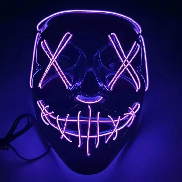 Multi Style Glowing LED Purge Mask Professional Wireless Luminous Party Mask Flashing Decorative Headgear Masker For Halloween