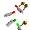 1 Piece Double Bells Rod Clip Fishing Bite Alarms Fishing Rod Bells Ring Induction Lamp Bright Night Flash Led Without Battery