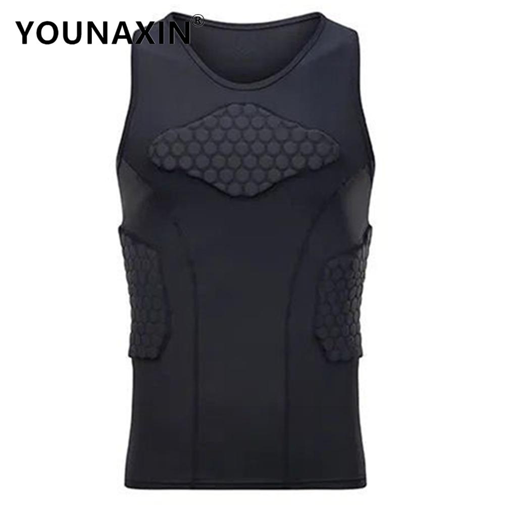 

Унисекс Защита груди Черный Баскетбольный Футбол Бег Майка Велосипедный Спортивный Топ Противоударный Воздухопроницаемый Жилет ML XL 2XL 3XL L чёрный