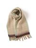 Beams Heart Men's Side Line Shaggy Scarf, Beige Free