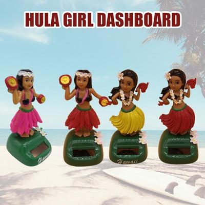 Solar Power Hawaii Girl Dancing Doll Creative Hawaiian Shaking Head Dancer Shaking Head Hawaii Car Ornament Gift