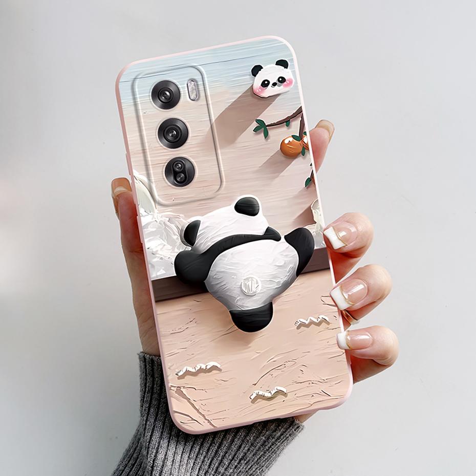 For Oppo Reno12 Pro 5G Case CPH2629 Cute Rabbit Panda Soft Silicone Back Protector Cover For OPPO Reno 12 Pro 5G 2024 Phone Case
