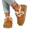 Women's Vintage Snow Boots Slippers, Non-Slip Platform House Shoes, Plush Lined Maternity Booties in Stock