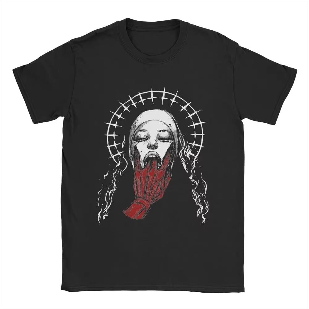 T-Shirt Satan Bad Nun T-Shirt Men's Casual Cotton T-Shirt Crew Neck Short Sleeve T-Shirt Gift Clothing