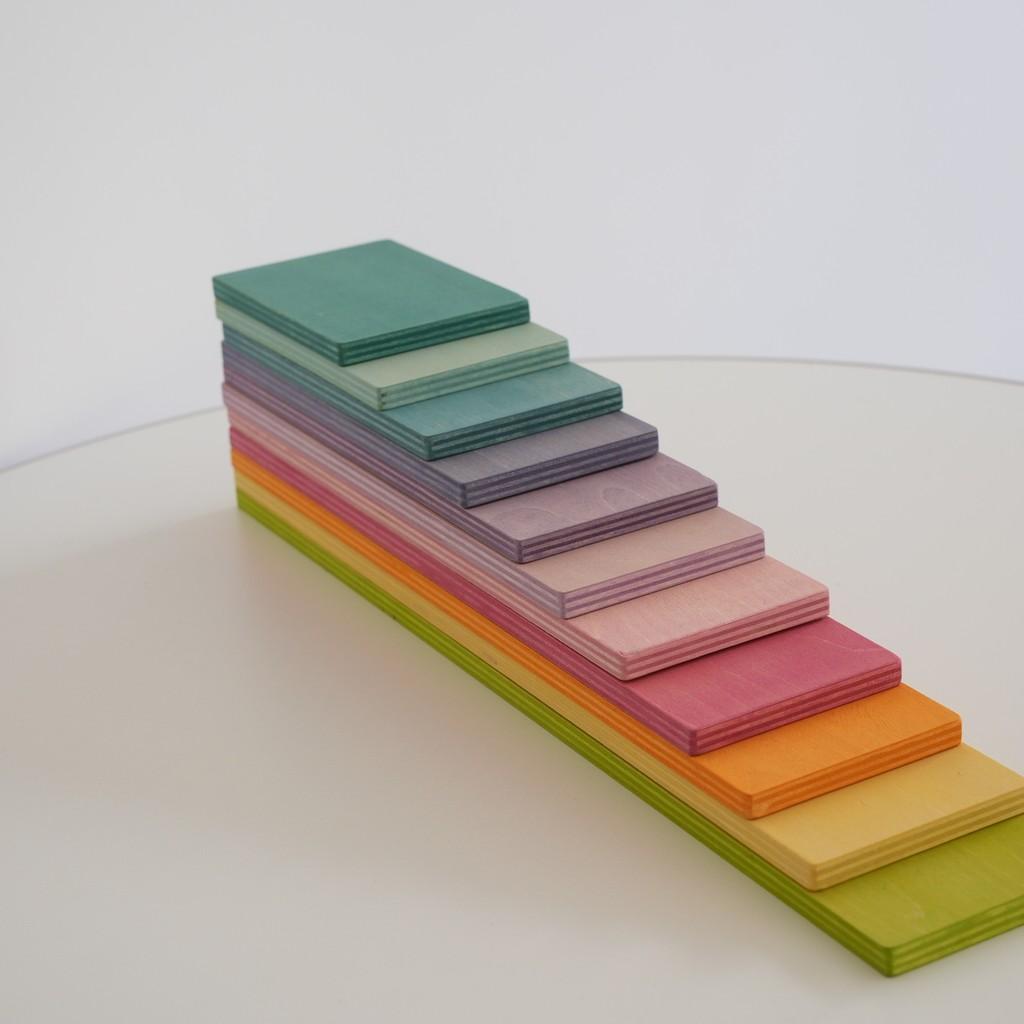 Wooden Rainbow Stacking Blocks For Early Education And Toddler Development