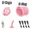 Male Chastity Cage Chastity Lock with Cock Rings for Beginner Sissy Chastity Belt BDSM Abstinence Peins Plug Fetish Sex Toys 18+