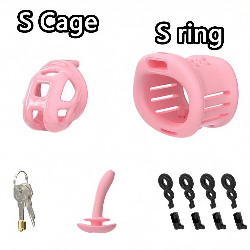 Male Chastity Cage Chastity Lock with Cock Rings for Beginner Sissy Chastity Belt BDSM Abstinence Peins Plug Fetish Sex Toys 18+