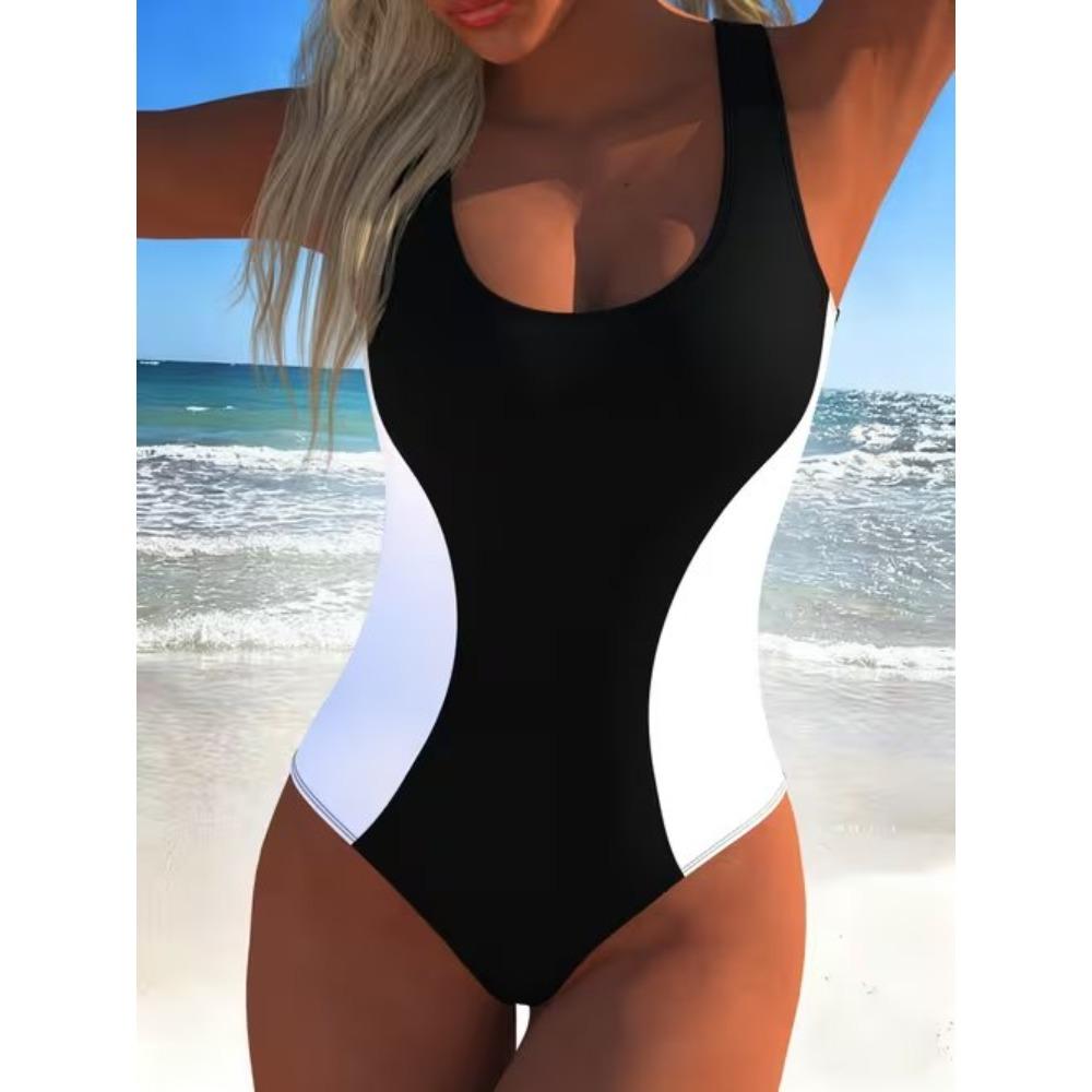 Costume da Bagno Intero Sexy Estivo con Stampa Astratta, Vestibilità aderente e snellente, Schiena profonda a U, Costume da Bagno alla Moda Accattivante per Spiaggia, Piscina, Vacanze