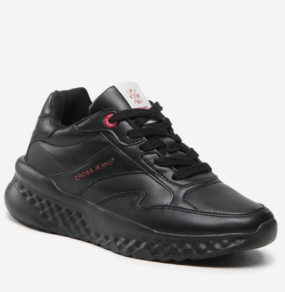 Cross Jeans KK2R4023C - Black Women's Sneakers Made of Eco-leather, Sports Shoes