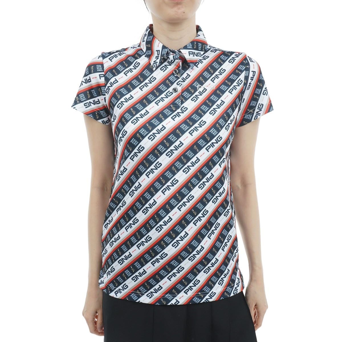 

Short Sleeve Polo Shirt Golf M [Pin Apparel] Women s (Bias Logo, Set-up Compatible) / / 622-3160200 100_Red