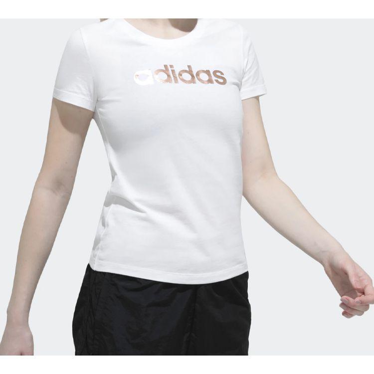 Adidas Originals Trefoil Round Neck T-Shirt Women Tops White EC4745