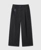 Daibeuinumeon Belted Flare Washing Pants (Black)