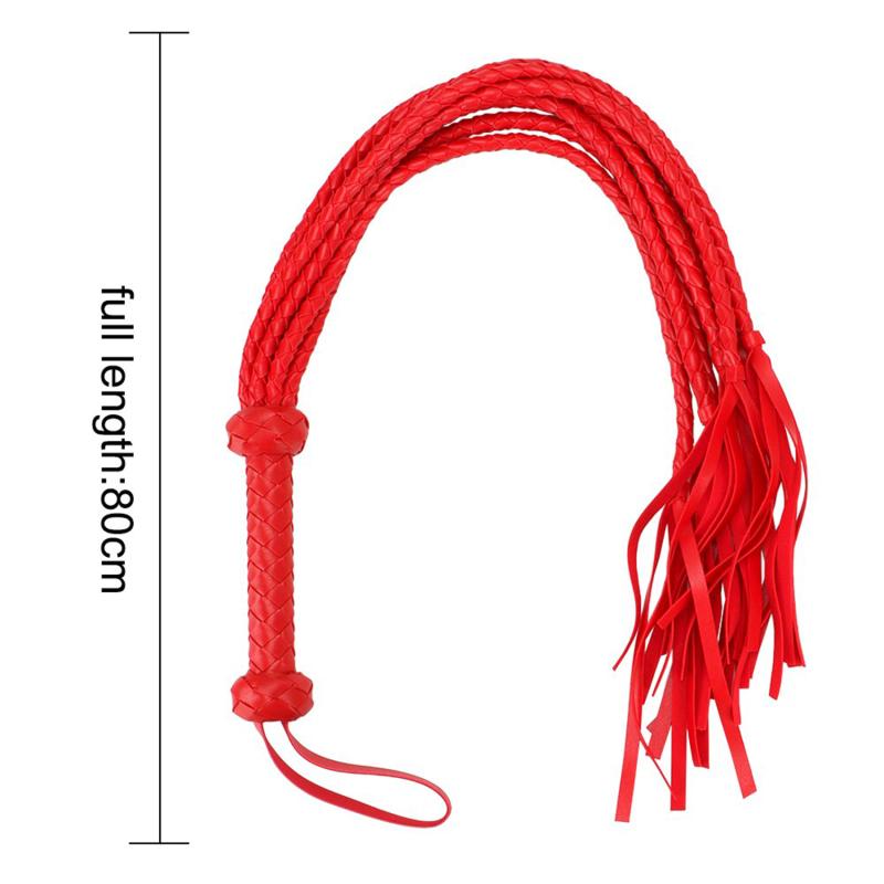 PU Leather Flogger Frisky Imprint Spanking Paddle Beat Submissive Sex Play Horse Crop Training Whip For Equestrian Riding Bat