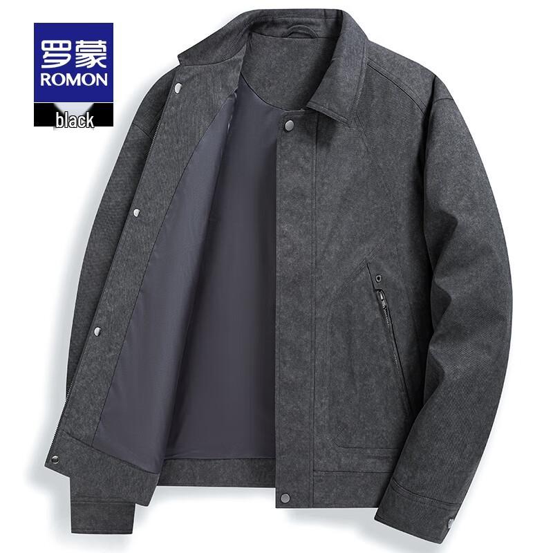 ROMON Men's Trendy Casual Lapel Jacket
