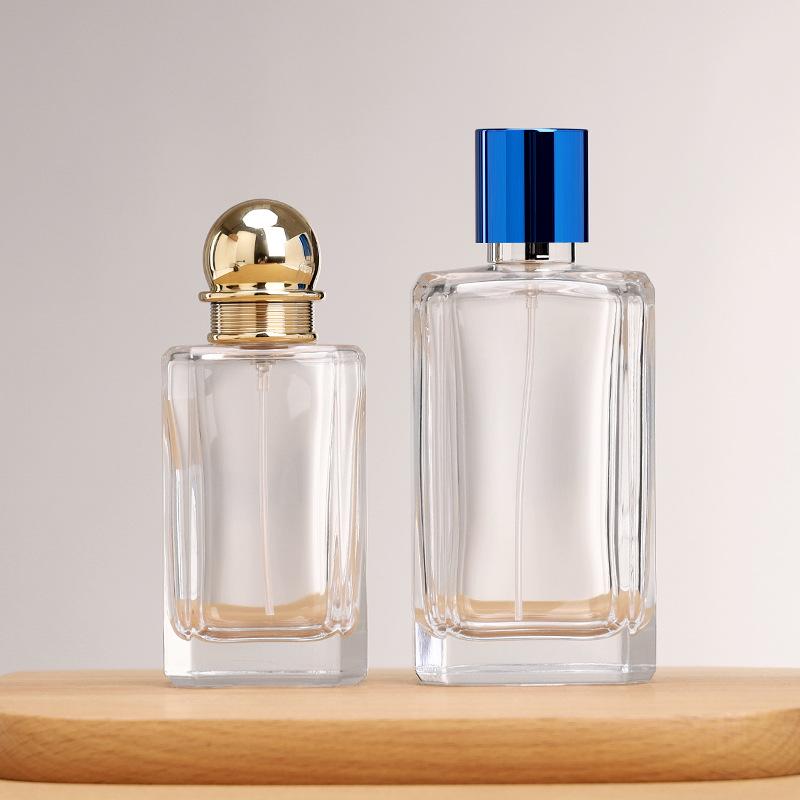 Bayonet Square Glass Perfume Bottle - Empty Decanting & Cosmetic Spray Packaging