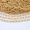 14K Gold-Plated Brass Oval Thick Chain DIY Jewelry Making Accessories, Suitable For Making Bracelets Necklaces Making Findings