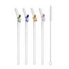 Reusable Glass Straws Eco Friendly Drinking Straws for Smoothies Cocktails Trendy Bar Accessory for Coffee Mug Tea Beer 5