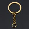5/20pcs 28mm Red Copper Keychain Key Ring Key Chain Round Split Keyfob Keyrings With Jump Ring For Keychain Pendants DIY Jewelry
