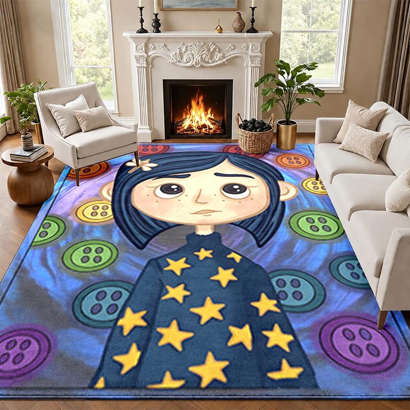 Coraline Carpet Door Mat for Living Room or Bedroom Protective Mat Under Chair Office Decoration Christmas Gift Birthday Present