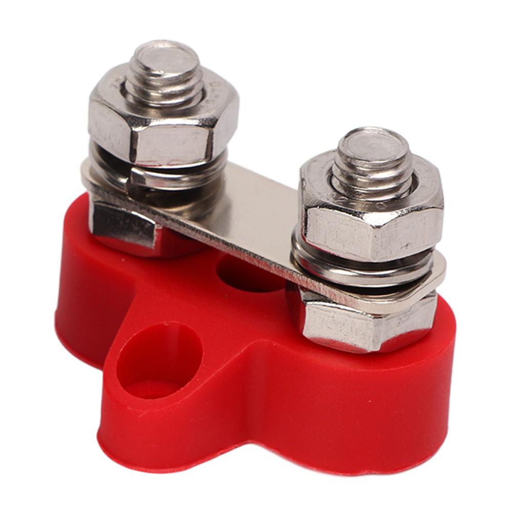 1 Pair 48V Battery Power Stud Stainless Steel Post Bus Bar Terminal Block for Truck RV Boat