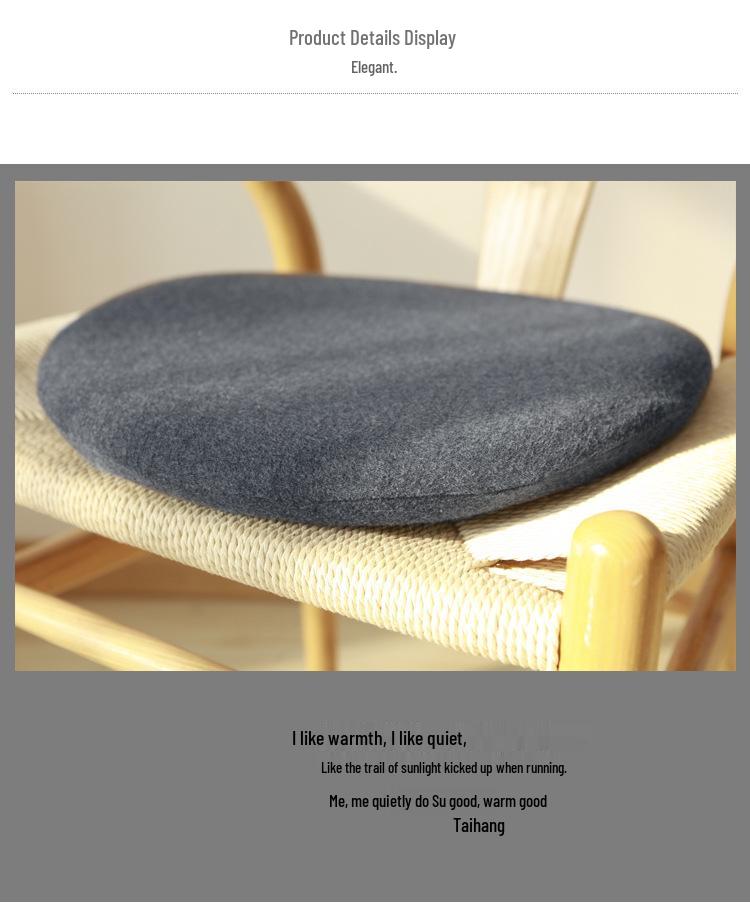 MUJI-Style Tatami Round Memory Foam Seat Cushion - Breathable, Solid Color, Tie-On for Office Chair