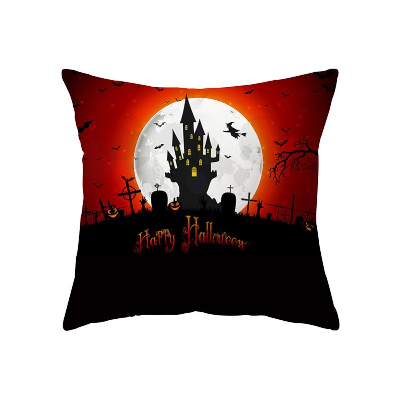 Halloween Theme Pillow Cover Sofa Cushion Cover Holiday Gift Party Decor Home Decor