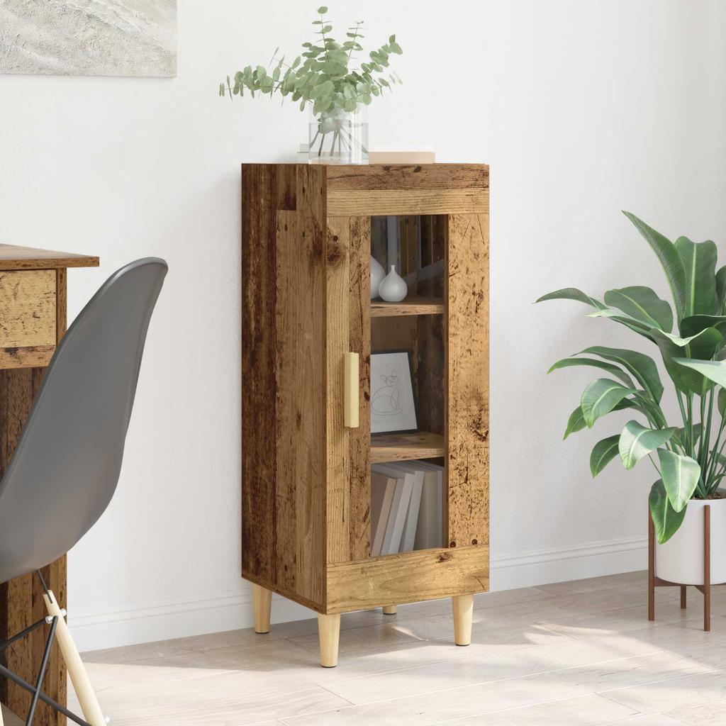 Reclaimed Wood Sideboard 34.5 X 32.5 X 90 Cm Engineered Wood