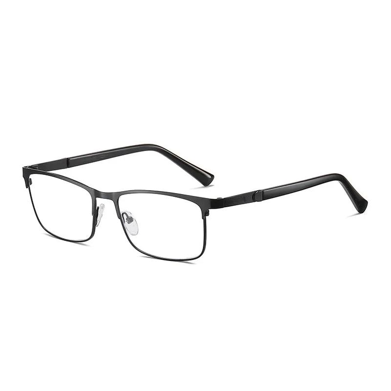 Reading Glasses Stylish Metal Half-Frame Presbyopia Glasses High-Definition Blue Light Protection Men'S Business Eyeglasses