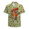 European casual Hawaiian men's short-sleeve shirt