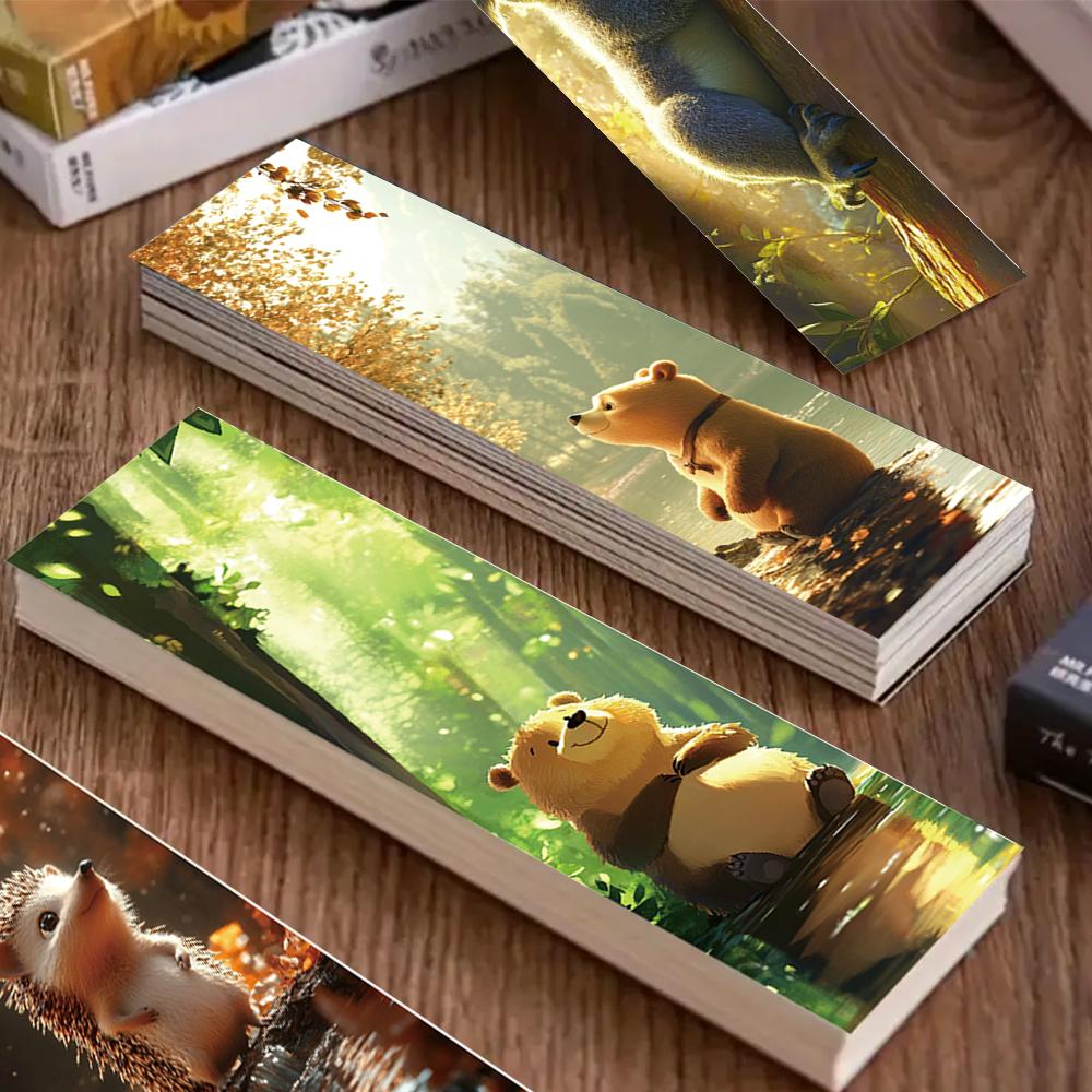 32pcs, Cartoon Animals Collection Bookmarks, Panda, Tiger, Lion, For Teachers, Readers and Lovers, Gift, Party, Birthday