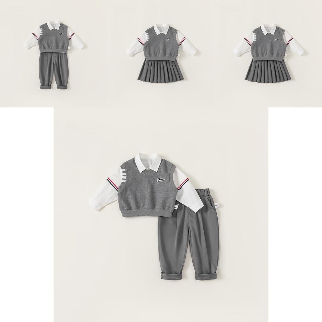 Schuluniform-Set für Kinder aus Polyesterstoff für Alter 3 bis 8 Jahre