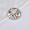 Round Geometric Brooch Zinc Alloy Round Pins Trendy Wrinkle Brooches  for Women Men