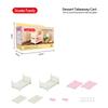 New Forest Animal Outdoor Station Wagon School Bus Set DIY Simulation Furniture Girl Play House Toys Kid Birthday Gift