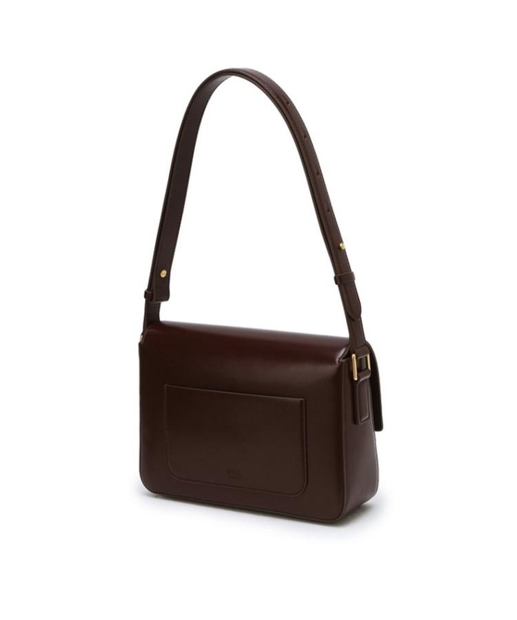 Athe Vanessabruno [Meringue] Burgundy Botalato Leather Plain Shoulder Bag M Aaba5F369D3
