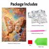 Pearl Butterfly Pearl Kit 5D Round Rhinestone Art Handmade Wall Picture Elegant Home Decor Present for Daily and Holiday Use