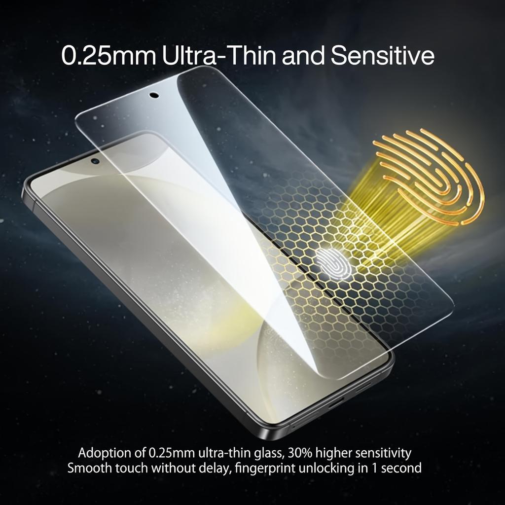 2pcs Fingerprint Unlocking Tempered Glass For Samsung Galaxy S26 S25 Edge S24 S23 Ultra S22 S21 S20 FE S10 S9 S8 Note 20 Ultra 5G Screen Protector